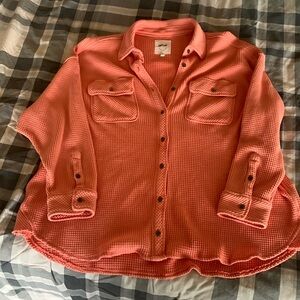 Aerie Lumberjane Waffle button up shirt.